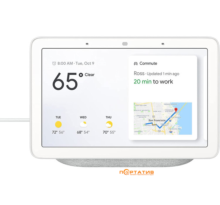 Smart колонка Google Nest Hub Chalk White (GA00516-US)
