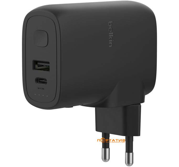 Зарядное устройство Belkin BoostCharge 25W USB-C PD with PowerBank 5000mAh Black + USB-C Cable 1m Black (BPZ003BT1MBK-B6)