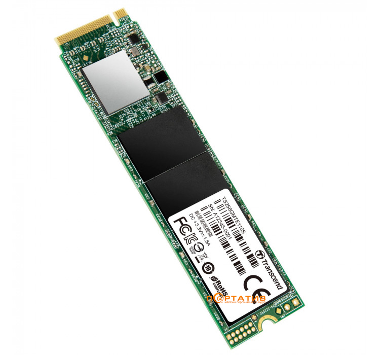 SSD накопичувач Transcend MTE110S 256 Gb NVMe M.2 3D TLC (TS256GMTE110S)