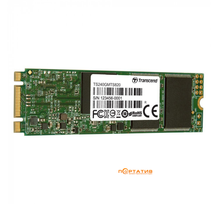 SSD накопитель Transcend MTS820S 240GB 2280 SATA 3D TLC (TS240GMTS820S)