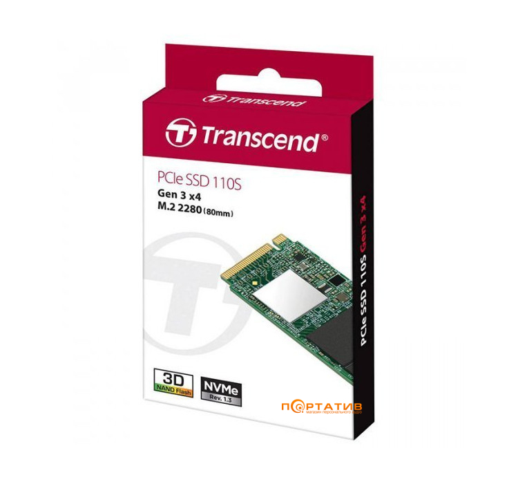 SSD накопичувач Transcend MTE110S 256 Gb NVMe M.2 3D TLC (TS256GMTE110S)