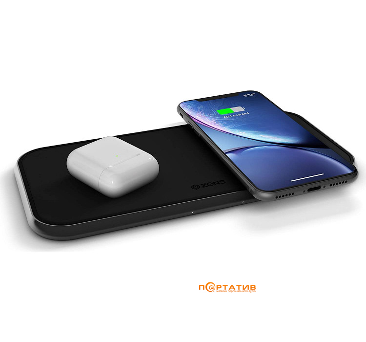 Zens Magnetic + Watch Aluminium Wireless Charger Black with 30W USB-C PD Wall Charger (ZEDC18B/00)