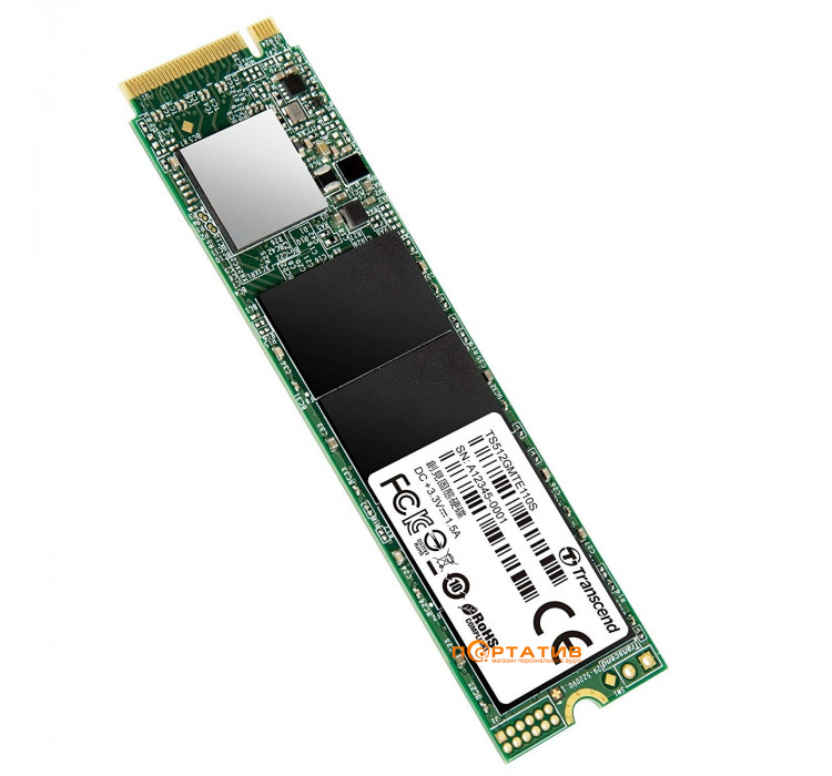 Transcend SSD MTE110S 512 Gb NVMe M.2 3D TLC (TS512GMTE110S)