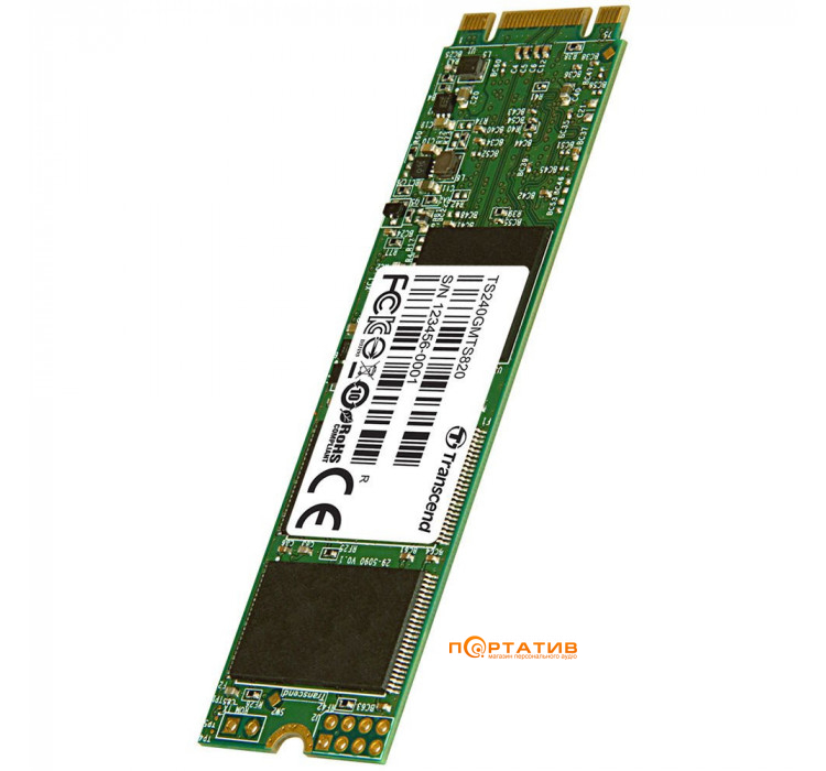 SSD накопитель Transcend MTS820S 240GB 2280 SATA 3D TLC (TS240GMTS820S)