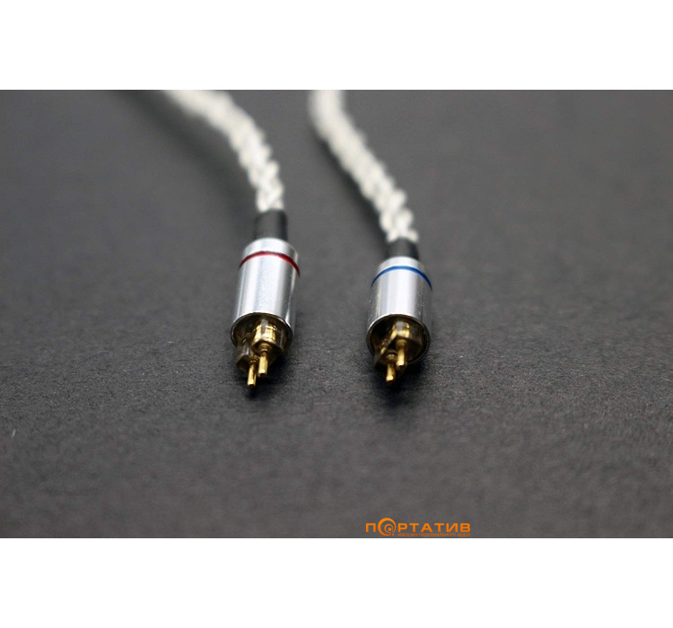 Alpha & Delta 8 core silver 0.78mm 2 pin upgrade cable