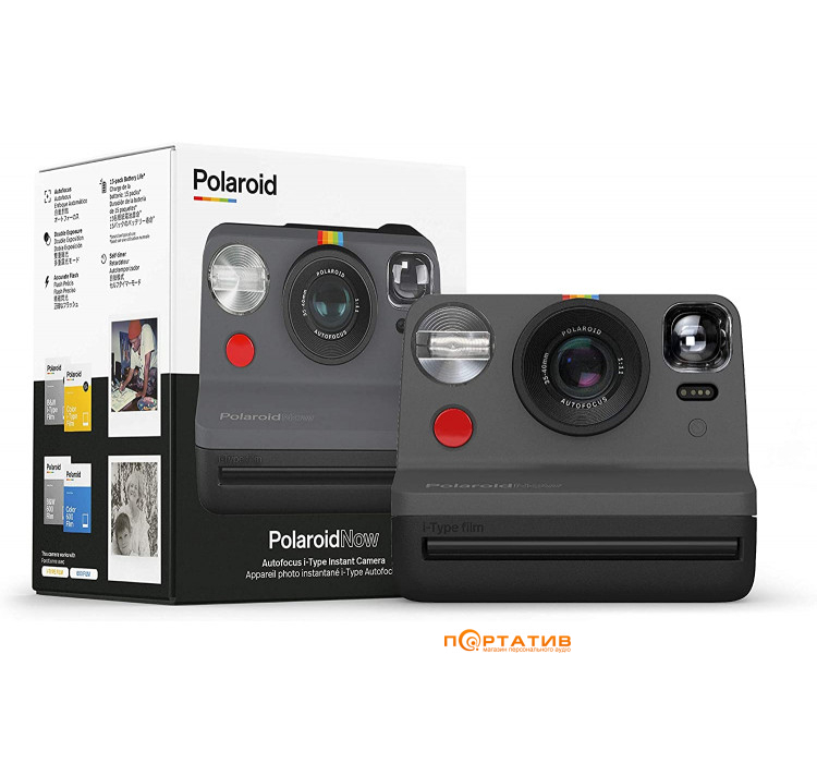 Камера моментальной печати Polaroid Now Black (9028)
