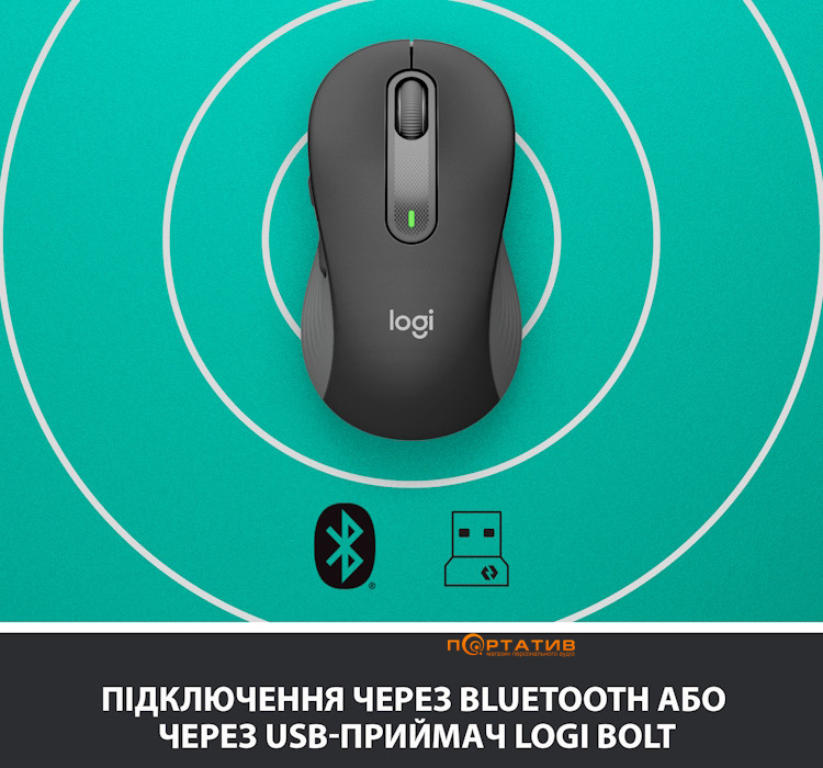 Мышка Logitech Signature M650 Wireless Mouse for Business Graphite (910-006274)