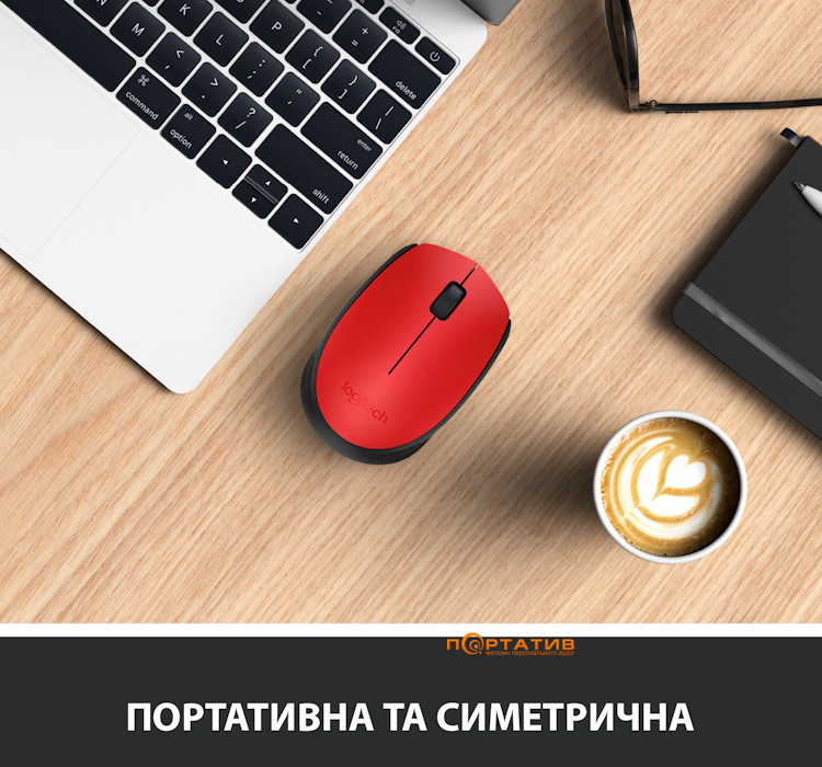 Мишка Logitech M171 Wireless Red/Black (910-004641)