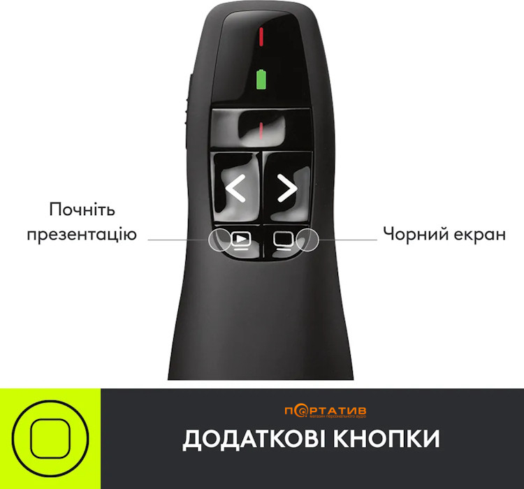 Презентер Logitech Wireless Presenter R400 (910-001356)