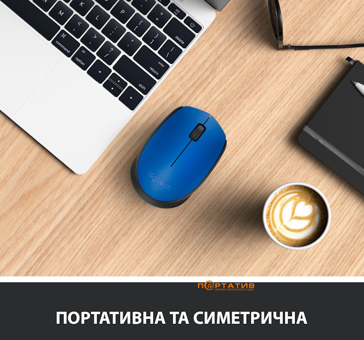 Мишка Мишка Logitech M171 Wireless Blue / Black (910-004640)