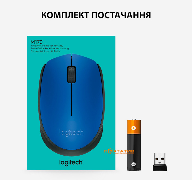 Мишка Мишка Logitech M171 Wireless Blue / Black (910-004640)