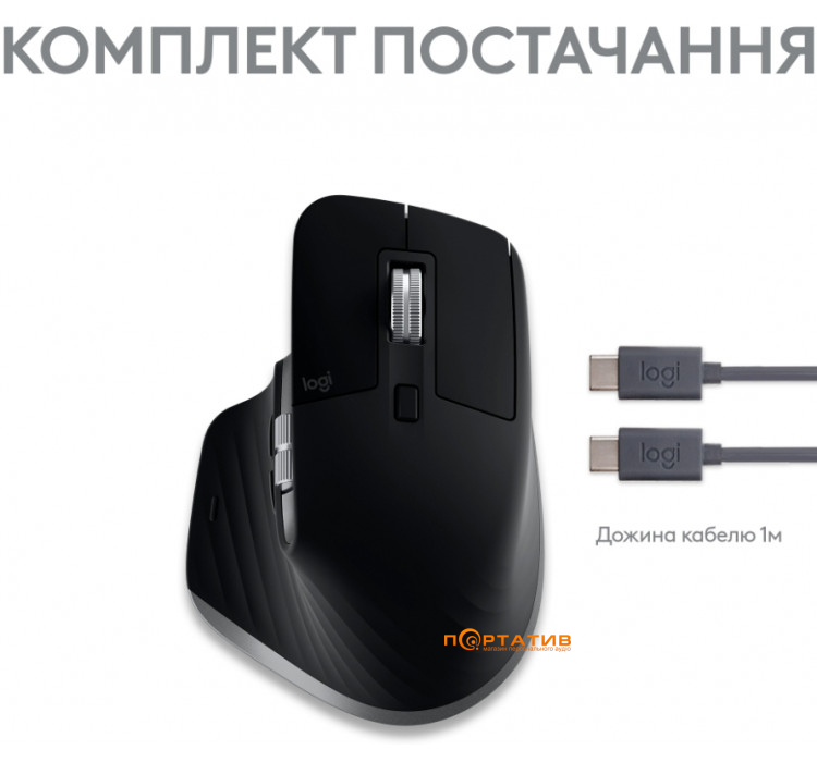 Logitech MX Master 3S for Mac Performance Mouse Space Grey (910-006571)