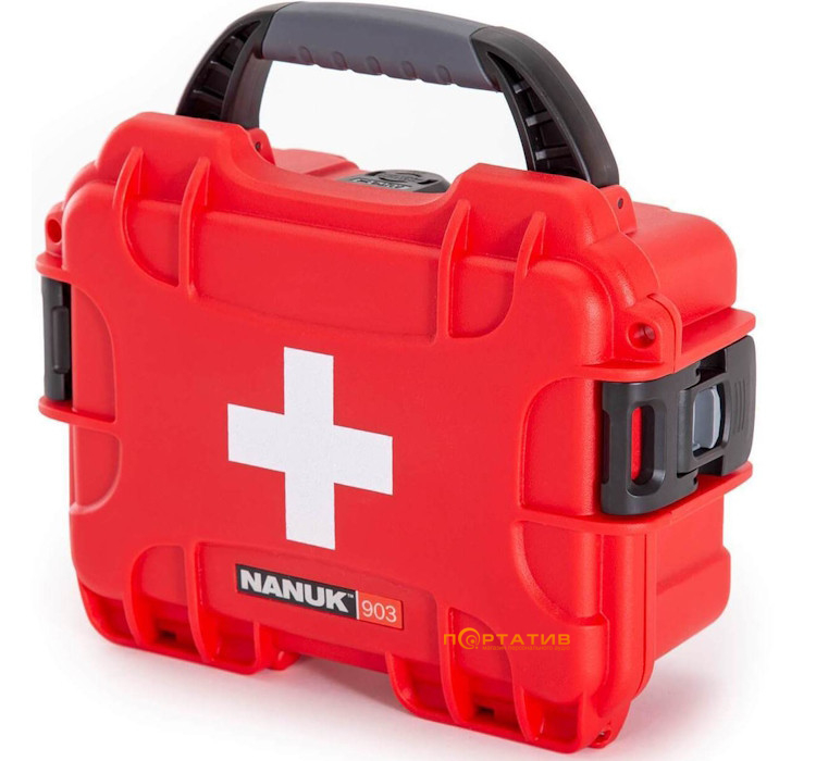 Водонепроницаемый пластиковый кейс Nanuk Case 903 First Aid Logo Red (903-FSA9)
