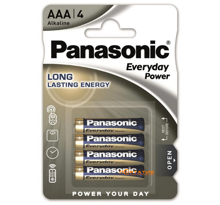 Батарейка Panasonic EVERYDAY POWER AAA BLI 4 ALKALINE (LR03REE/4BP)