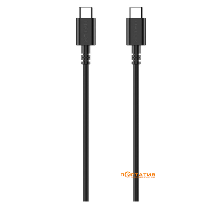 Кабель НАTOR 1.3м type-c to type-c (ACC415) Black