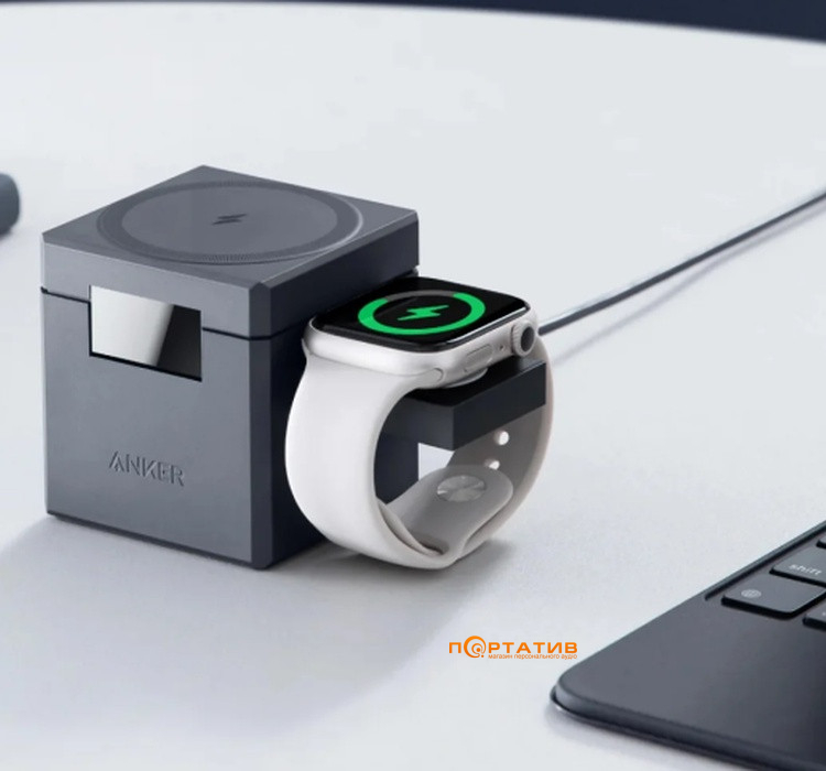 Бездротовий ЗП Anker 3-in-1 Cube with MagSafe (Y1811G11)