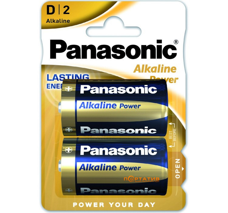 Батарейка Panasonic ALKALINE POWER D BLI 2 (LR20REB/2BP)