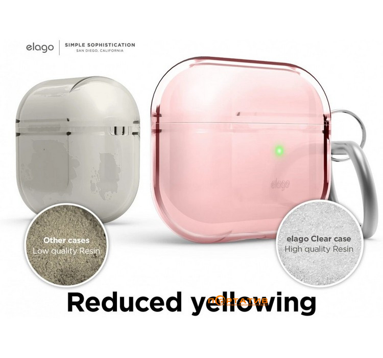 Elago Clear Case Lovely Pink for Airpods 3rd Gen (EAP3CL-HANG-LPK)