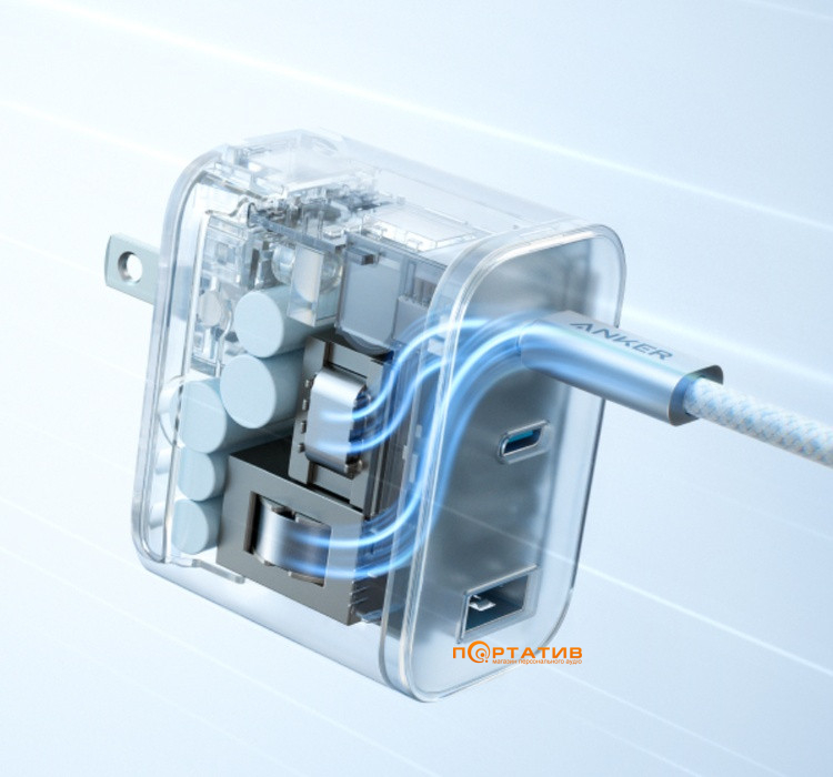 Зарядное устройство Anker Nano Charger 70W GaN 3 Port Black (A121AL11)