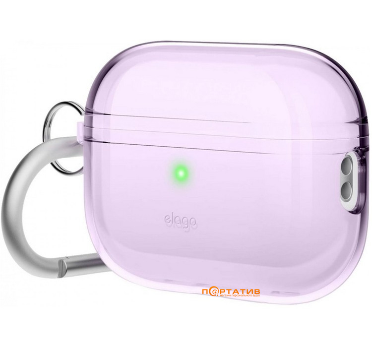 Elago Clear Hang Case Lavender for Airpods Pro 2nd Gen (EAPP2CL-HANG-LV)