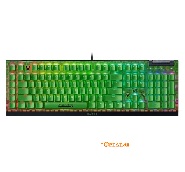Игровая клавиатура Razer BlackWidow V4 X Minecraft Edition (RZ03-04704100-R3M1)