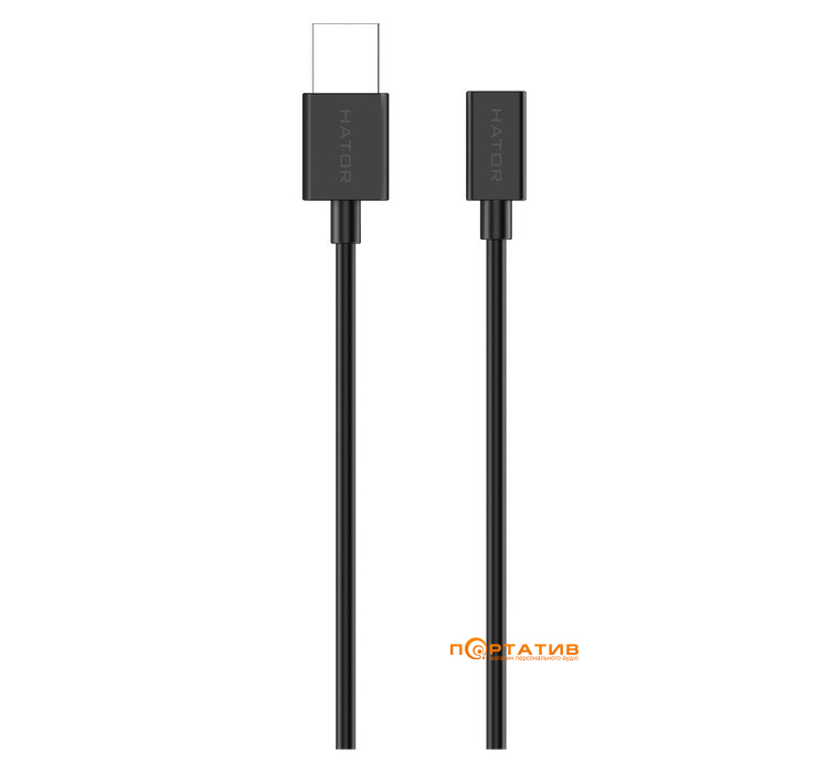 Кабель НАTOR 1м type-c to USB-A (ACC416) Black