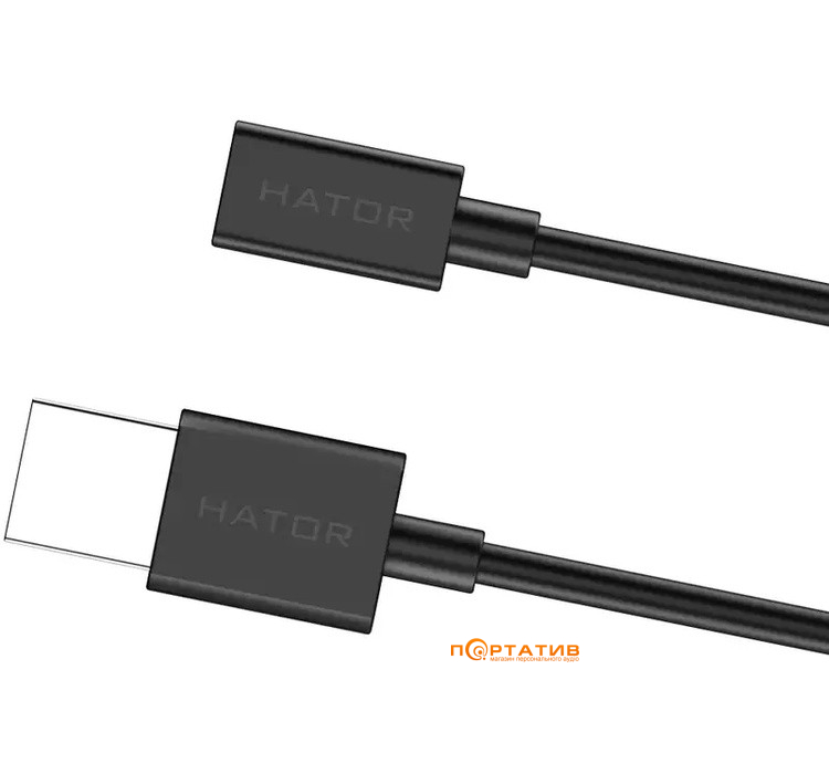 Кабель НАTOR 1м type-c to USB-A (ACC416) Black