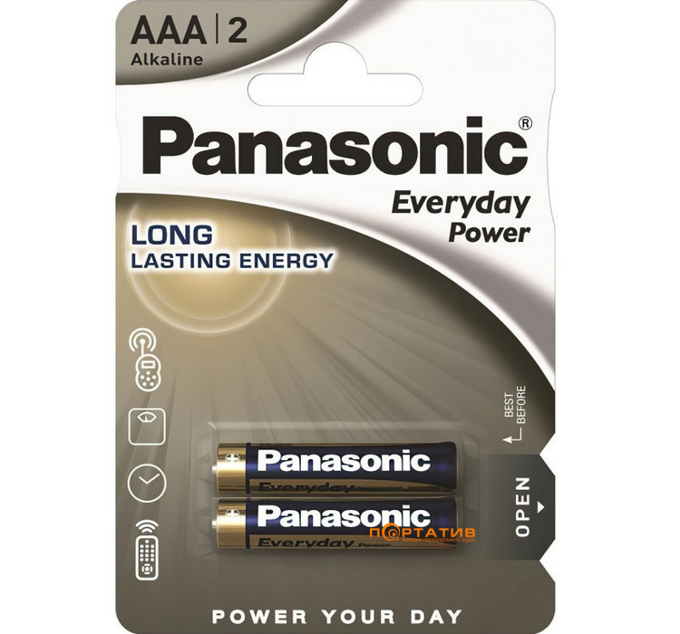 Батарейка Panasonic EVERYDAY POWER AAA BLI 4 ALKALINE (LR03REE/4BR)