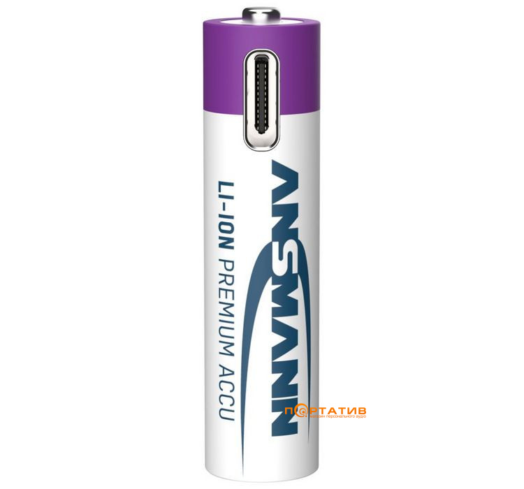 Аккумулятор Ansmann AAA 500mAh Li-Ion 1,5V Type-C 4шт (1311-0028)