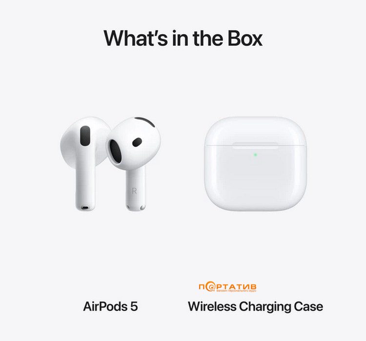 Навушники Apple AirPods 5 with Wireless Charging Case (MKFT4ZE/A)