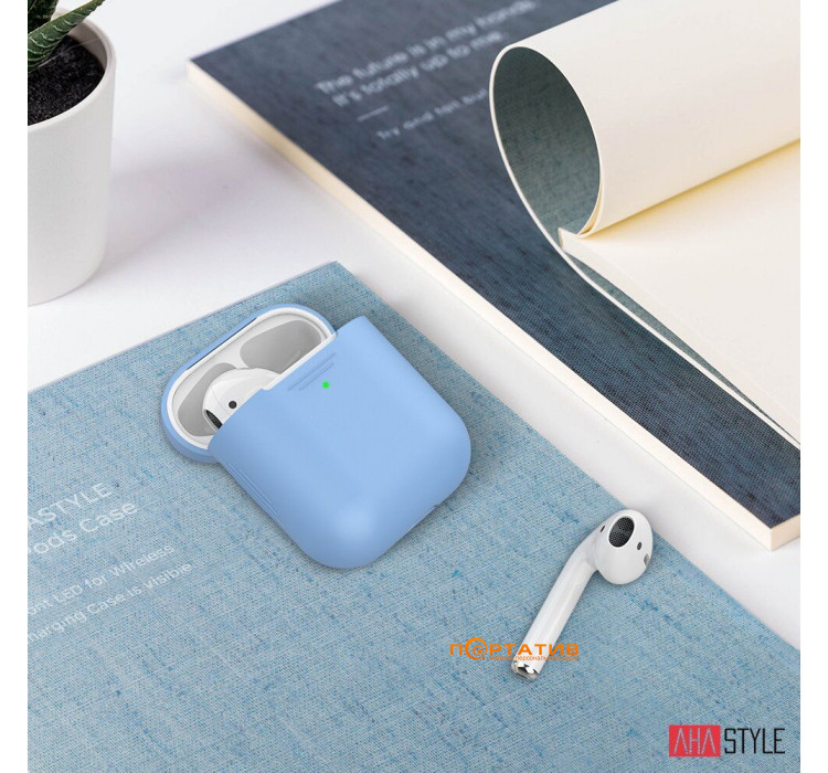 Чохол AHASTYLE Silicone Duo Case for Apple AirPods Sky Blue (AHA-02020-SBL)