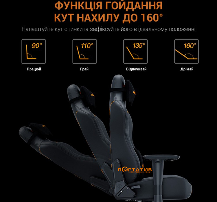 Ігрове крісло Anda Seat Phantom Tiger Edition Black Size L (AD18Y-14-B-PV/C)