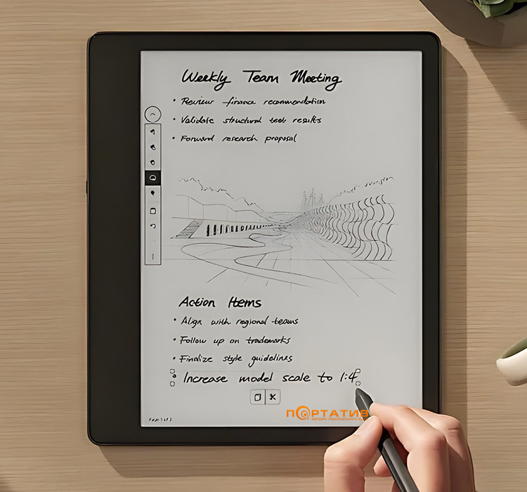 Электронная книга Amazon Kindle Scribe (2nd Gen) 16GB with Premium Pen Tungsten