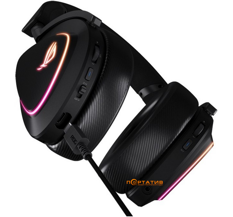 Ігрова гарнітура ASUS ROG Delta II Black (90YH03W0-BHUA00)