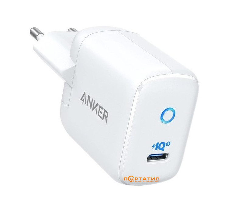 Anker Wall Charger PowerPort III Mini 1 - 30W PowerIQ3.0 White (A2615L21)