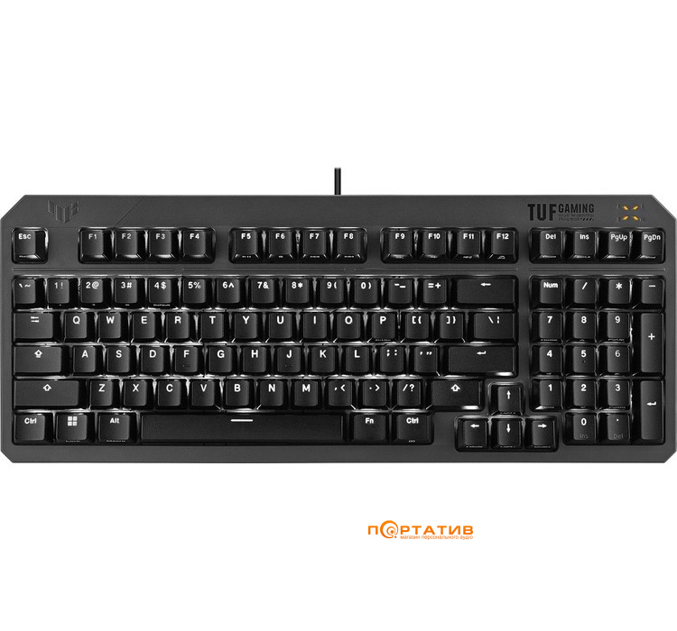 Ігрова клавіатура ASUS TUF Gaming K3 Gen II UKR Opti-Mech RGB Red Switches ABS USB Black (90MP0390-BKMA00)