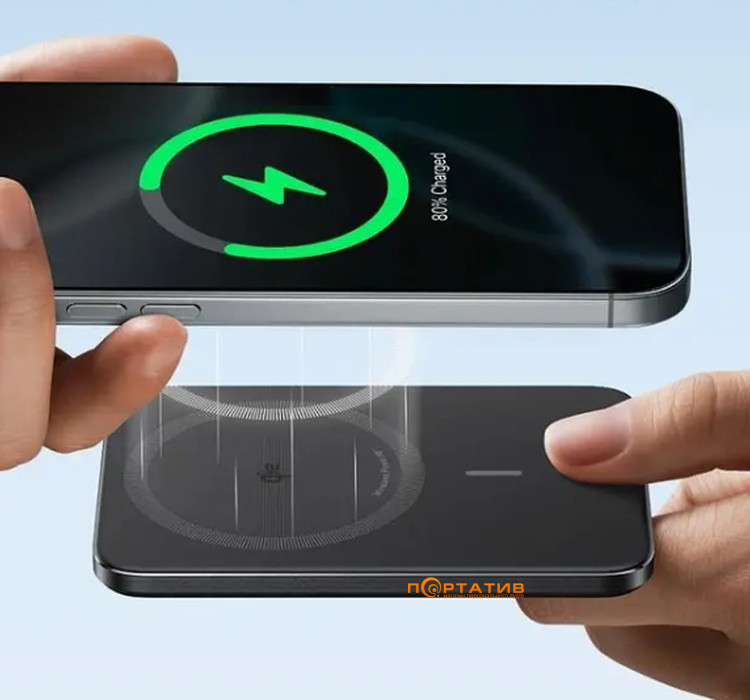 Зовнішній акумулятор Anker MagGo Slim 5000 mAh Qi2 15W + USB-C PD 20W Black (A1665H11)