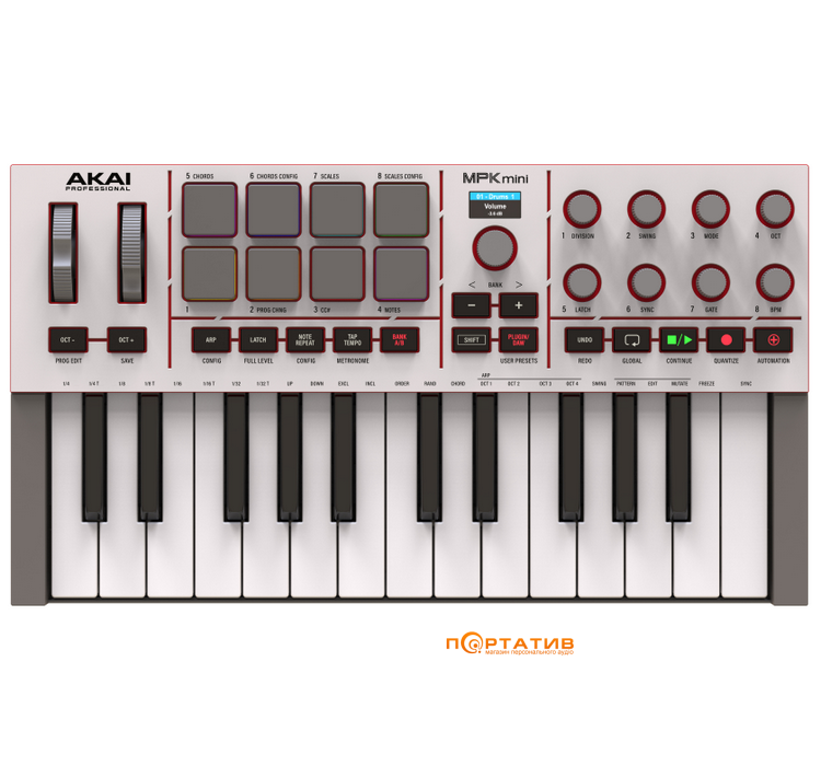 MIDI-клавіатура AKAI MPK Mini MK4 White