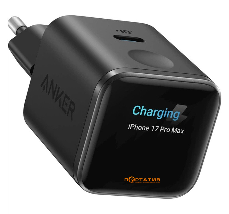 СЗУ Anker Nano Charger 45W USB-C Smart Display Black (A121DG11)