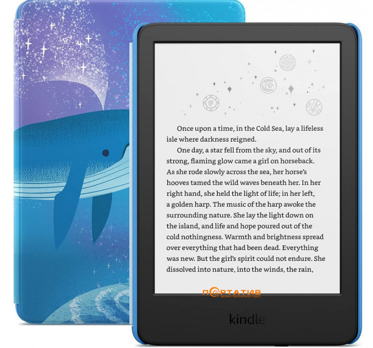 Amazon Kindle 11th Gen. 2022 16Gb Kids Edition Space Whale Cover