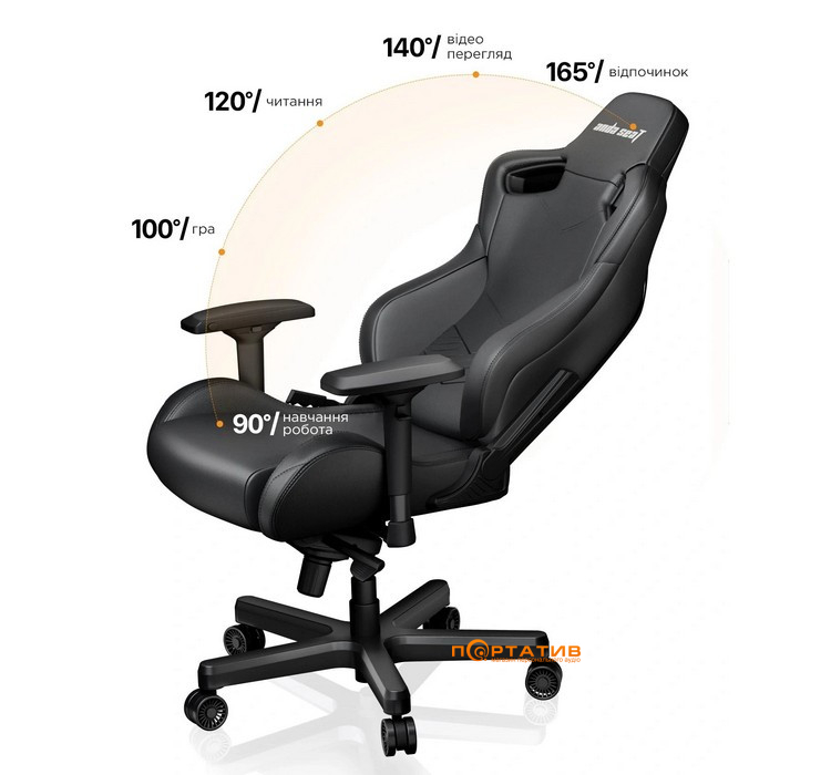 Ігрове крісло Anda Seat Kaiser 2 Black Size XL (AD12XL-07-B-PV-B01)