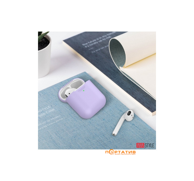 Чохол AHASTYLE Silicone Duo Case for Apple AirPods Lavender (AHA-02020-LVR)