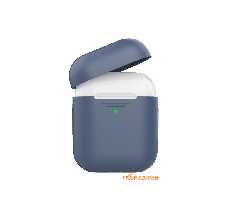 Чохол AHASTYLE Silicone Duo Case for Apple AirPods Navy Blue (AHA-02020-NBL)