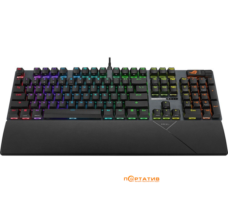 Игровая клавиатура ASUS ROG Strix Scope II NX Snow USB EN PBT Black (90MP036A-BKUA01)