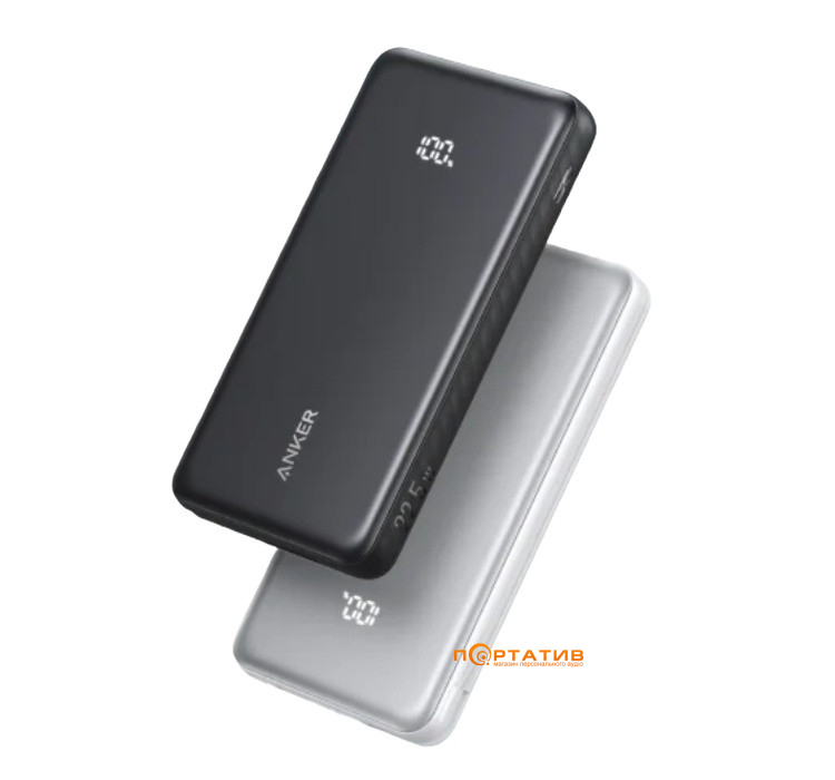 Зовнішній акумулятор Anker 10000 mAh 22,5W PD Built-In USB-C Cable White (A110DH21)