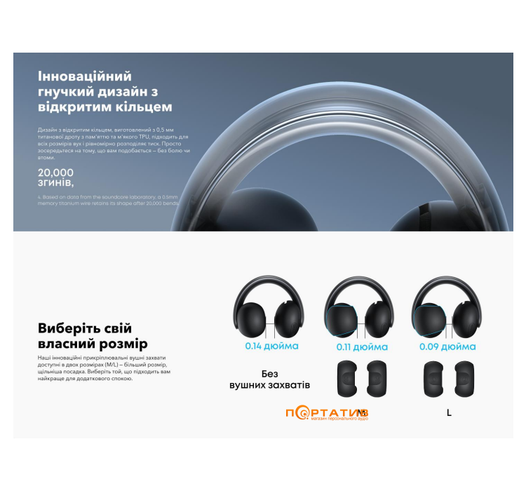 Навушники Anker SoundCore AeroClip White (A3388G21)