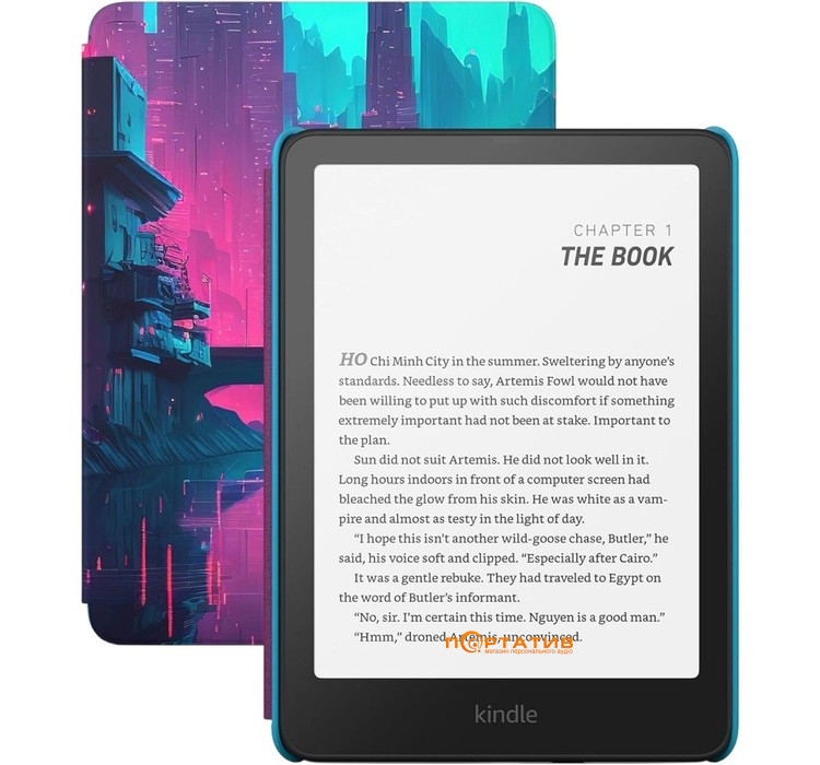 Электронная книга Amazon Kindle Paperwhite 12th Gen. 16GB Kids Cyber CIty Cover