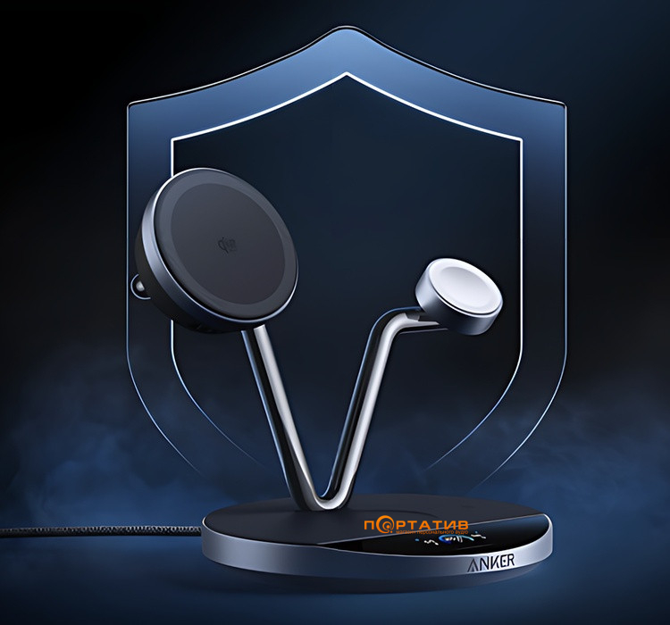 Беcпроводное ЗУ Anker Prime Wireless Charging Station (3-in-1, Qi2, AirCool) (B25X7G11)