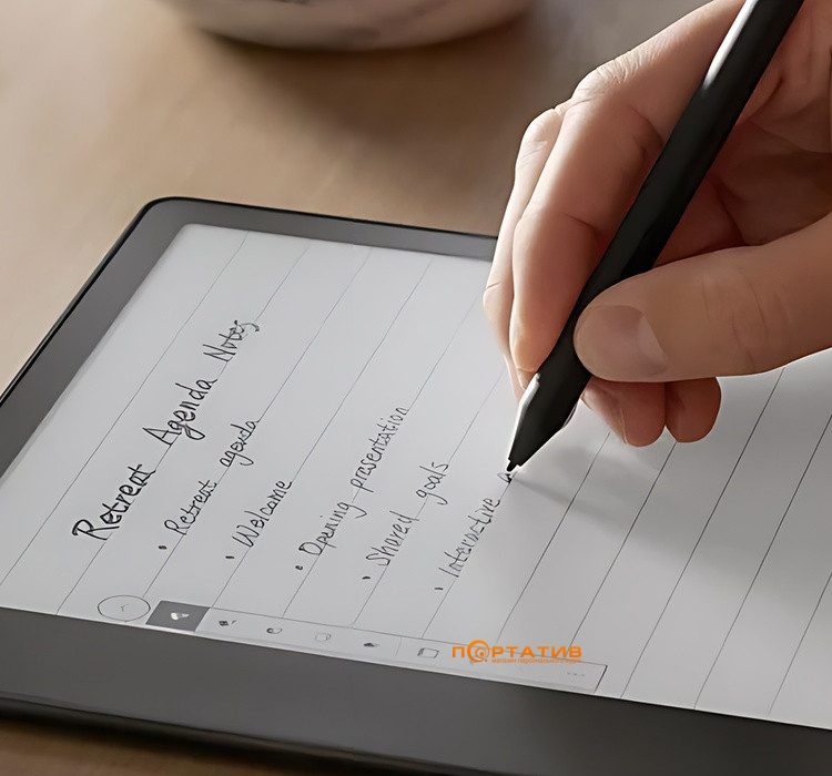 Электронная книга Amazon Kindle Scribe (2nd Gen) 16GB with Premium Pen Tungsten