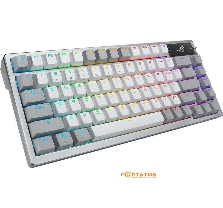 Игровая клавиатура ASUS ROG Azoth 81key NX Red USB/WL/BT EN RGB White (90MP031A-BKUA11)